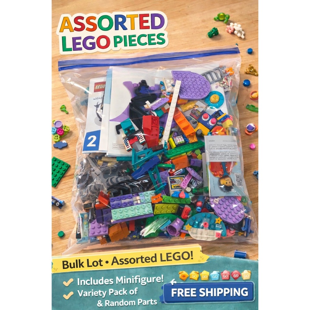 Bulk LEGO Lot Assorted Bricks Pieces Minifigure Disney Maleficent Dragon 43240